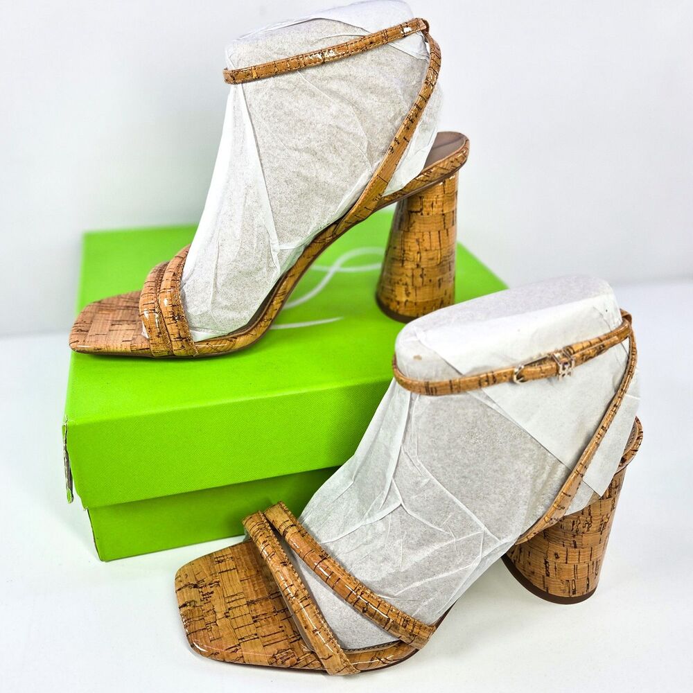 Sam Edelman Kia Cork Block Heel Sandals Women’s 9.5